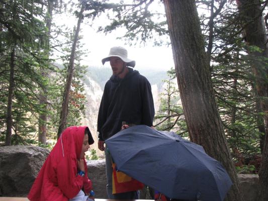 Rainy day in Yellowstone Park