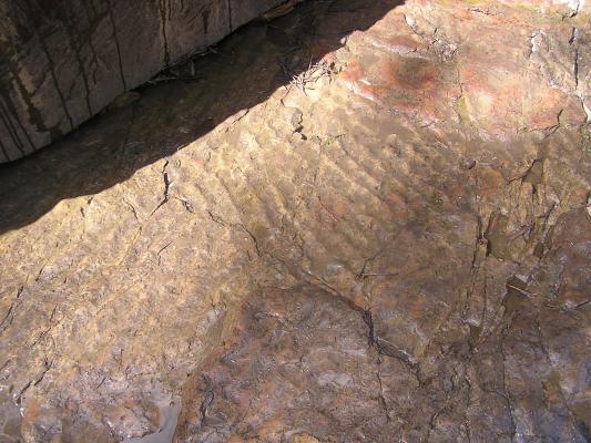 Ripples in the rock.