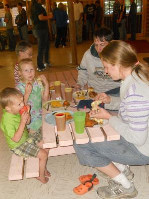 Eating at Family Camp
