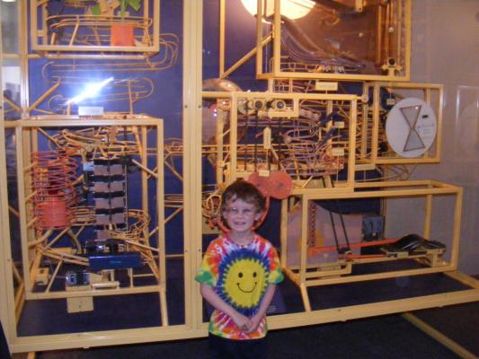 Noah and his favorite part of the museum