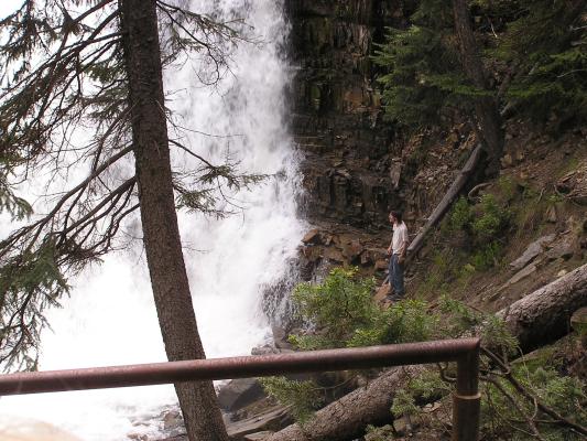 David at the edge of the falls.