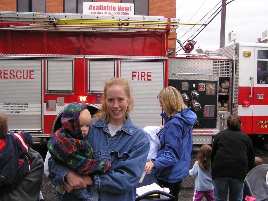 Katie and Noah at the Belgrade parade
