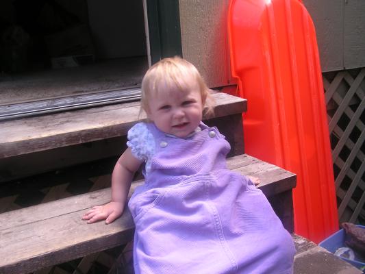 Sarah on the steps