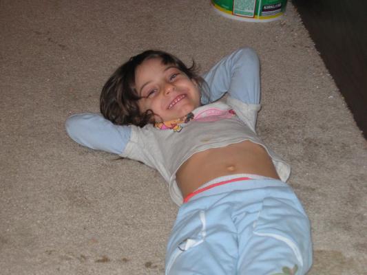 Andrea takes it easy while everyone else is 