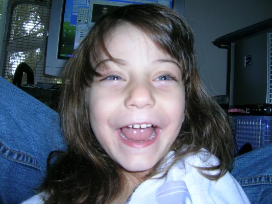 Andrea smiles for the camera.
