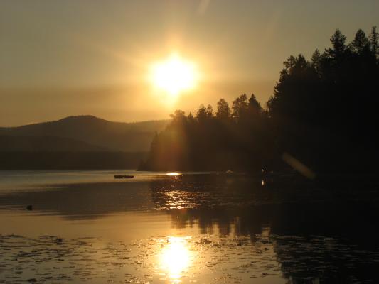 Lake Mary Ronan sunrise.