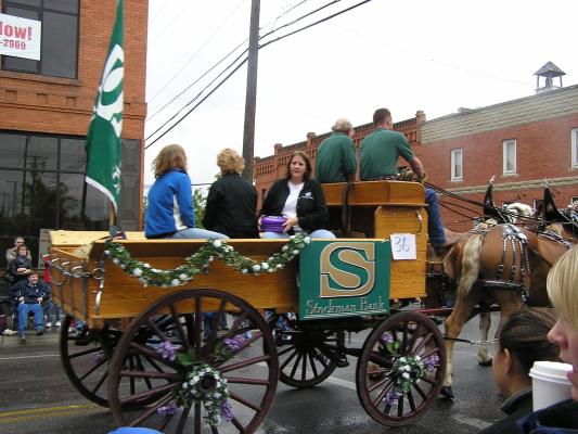 Horse drawn wagon.