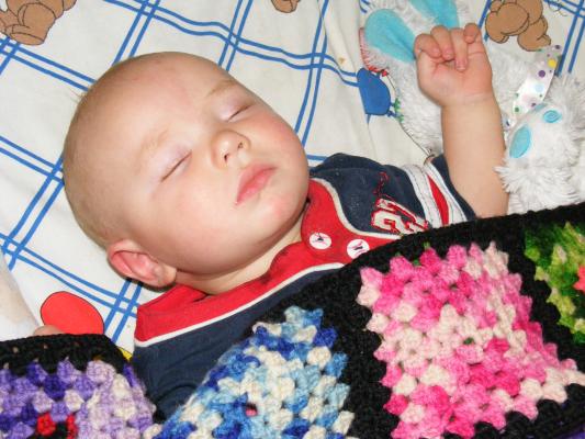 Joshua sleeping.