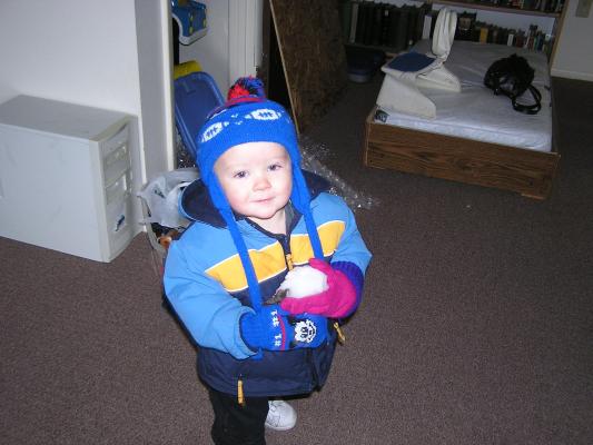 I brought my snowball inside.