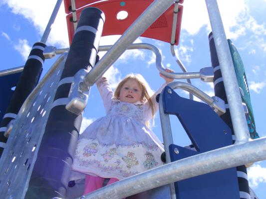 Sarah up high