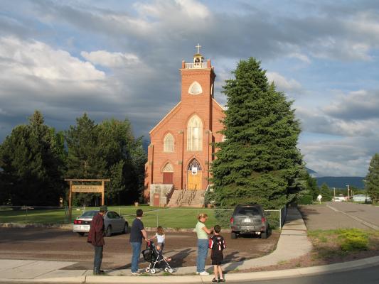 Robert's family visits the St. Ignatius Mission.
