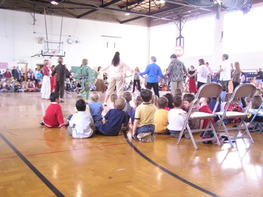 teachers dancing.