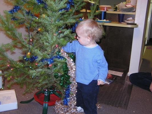 I think the gold garland goes way into the tree.