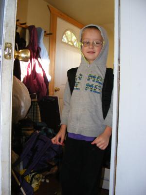 Noah ready for the first day of school