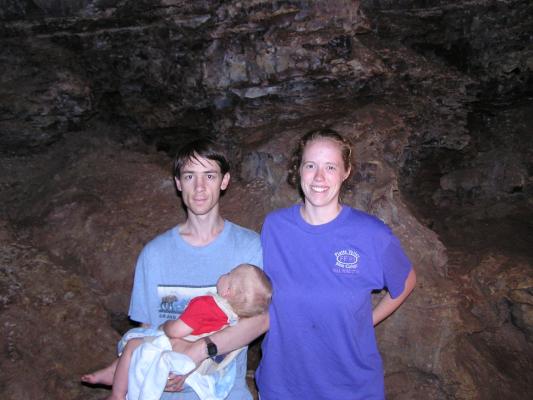 David, Katie, and Noah at Wind Cave