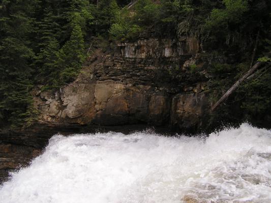 Looking down Ousel Falls.