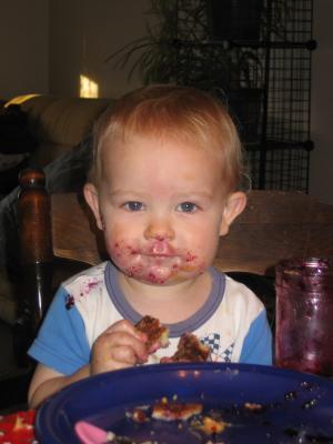 I like homemade grape jelly on homebaked bread.