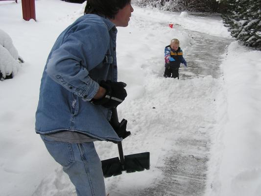I have a shovel just like dad.