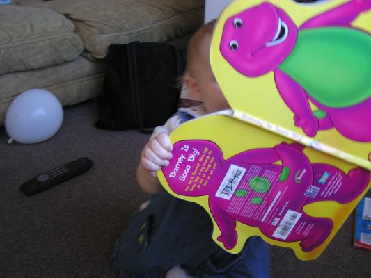Sarah with her favorite book: 
