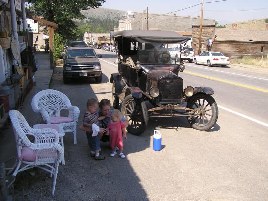 An old car by Noah Katie and Sarah in Virginia city