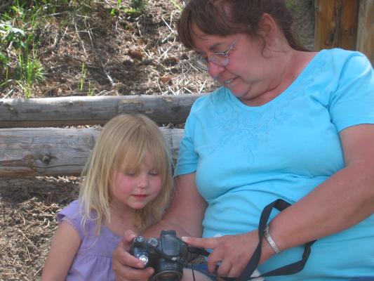 Sarah makes sure Grandma took enough photos of her.