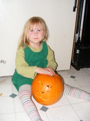 Sarah and her cat pumpkin