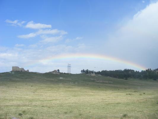 Rainbow before the ecclipse