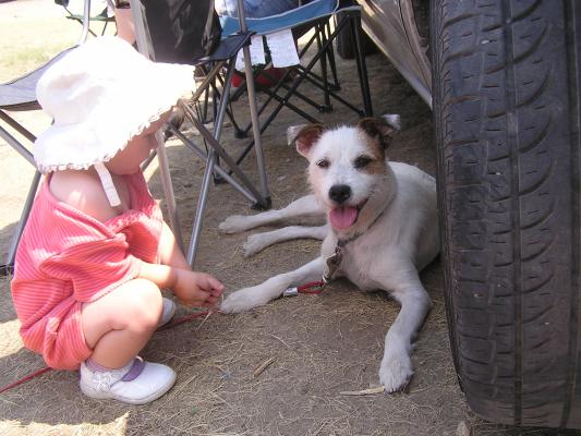 Sarah loves dogs, and this one has the same name as her mom!