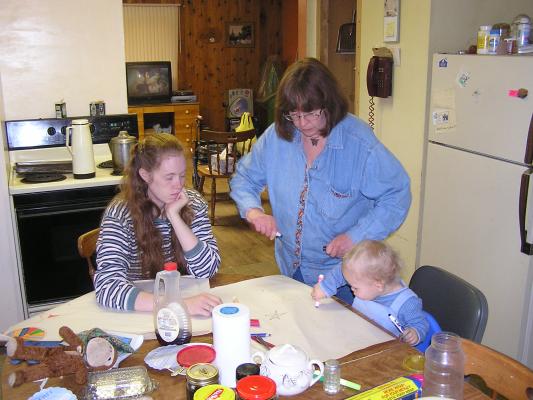 Noah shows off his artistic abilities.