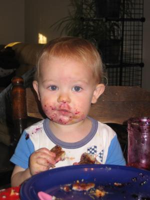 I like homemade grape jelly on homebaked bread.