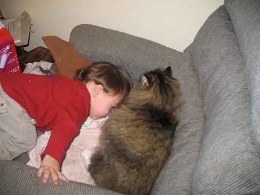Johnathan and the kitty.