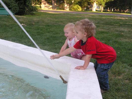 Sarah and Noah by the Alliance Fountain