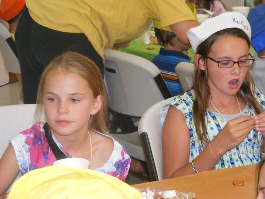 Eating goodies from the Galley