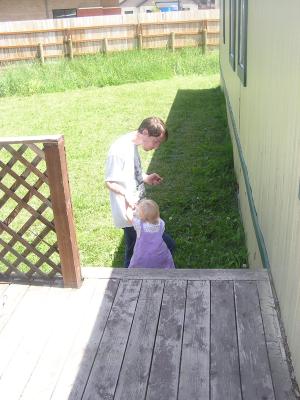 David plays with Sarah