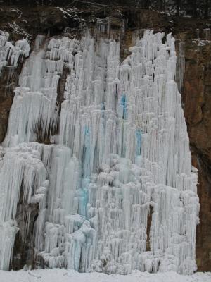 Frozen water.