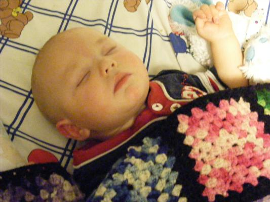 Josh sleeping without flash.
