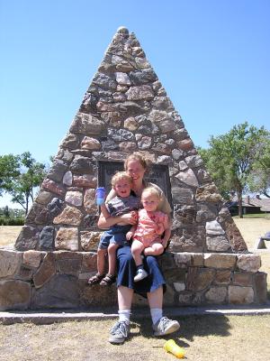Noah, Katie and Sarah at Fort Robinson.