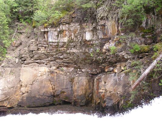 Lots of different layers of rock.