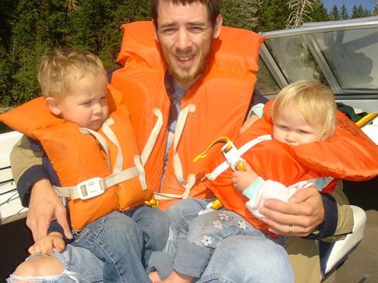 We took a boat ride on Andy's boat.