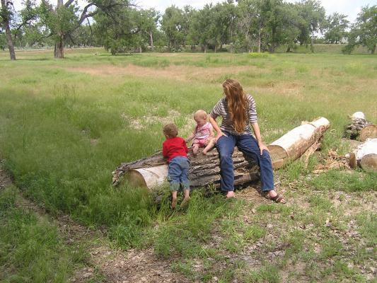 Noah, Sarah and Katie stop for a break