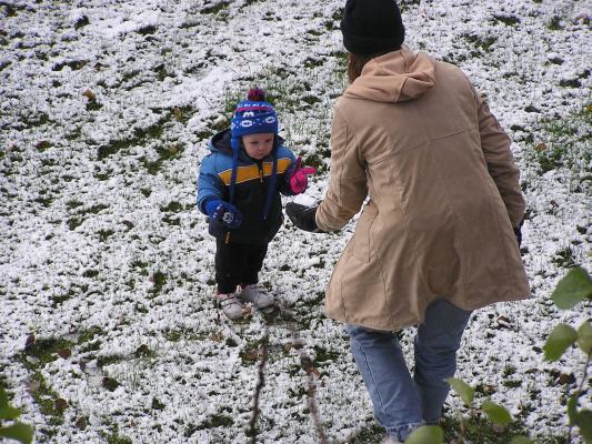It's fun to play in the snow.