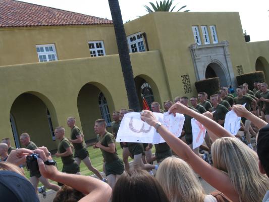 Matthew graduated from Marine boot camp.