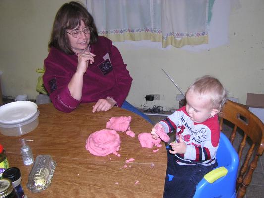 Play dough is lots of fun.