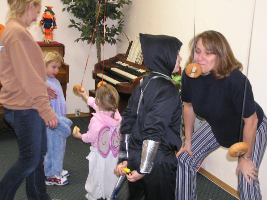 GVCC Fall Party - Doughnut on a string.