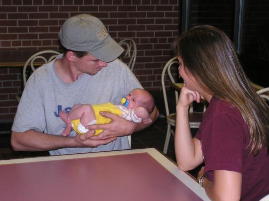 Scott holds Noah