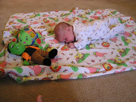 Tummy time is hard work