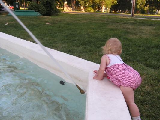 Sarah by the Alliance Fountain