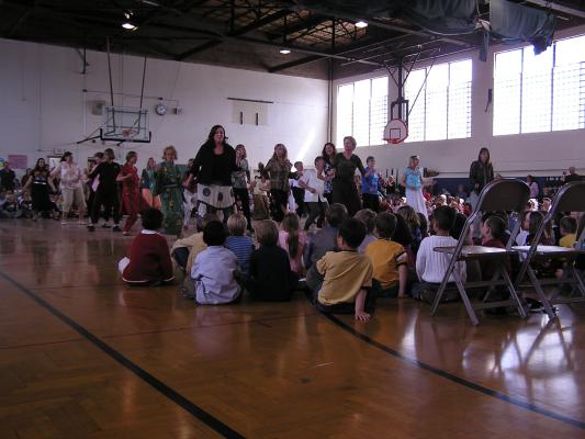 teachers dancing.