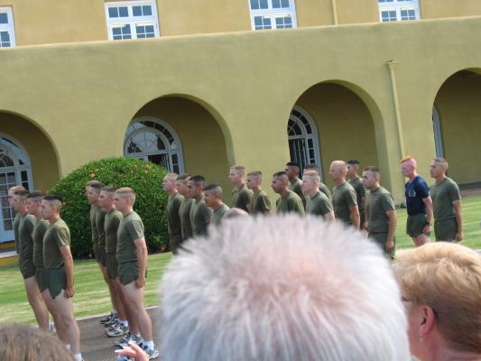 Matthew graduated from Marine boot camp.