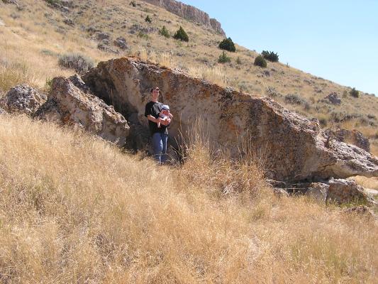 David and Noah at the Bison Jump